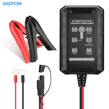 Автомобильное зарядное устройство Gadpow, Умное автомобильное зарядное устройство, Автомобильный стартер, полностью автоматический для автомобиля Lifepo4 12V