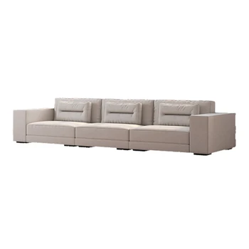 Тканевый диван Tofu block 2.0 простой кремовый французский ретро-апартамент прямой ряд