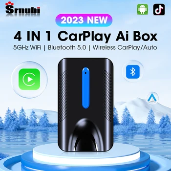 Srnubi 4 В 1 MINI AI Box Carplay и Android Авто Беспроводной Проводной Ключ Подключи и играй Bluetooth Адаптер USB Управление Поддержка WIFI