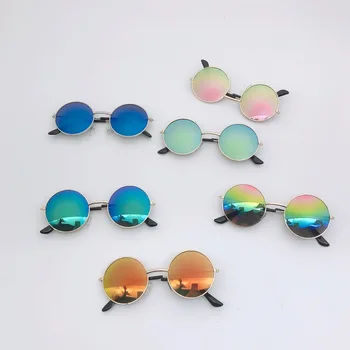 Детские модные солнцезащитные очки в круглой оправе UV400 для мальчиков и девочек, солнцезащитные очки с металлическим блеском, Индивидуальность, Летние детские оттенки, очки
