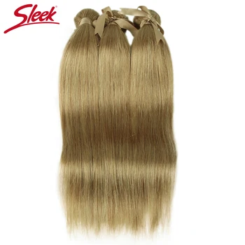 Гладкий G BLOND 30 Прямых Бразильских Пучков Плетения Волос Для Наращивания Человеческих Волос От 10 До 26 Дюймов Remy Human Hair Bundles