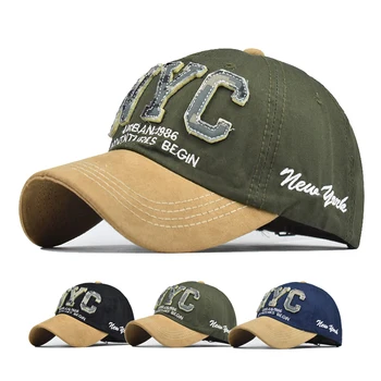 Бейсбольная кепка солнцезащитная кепка Нью-Йорк вышивка лоскутное цвет шляпа дышащая летняя шляпа тени шляпа весна осень кепки хип-хоп установлены кепки